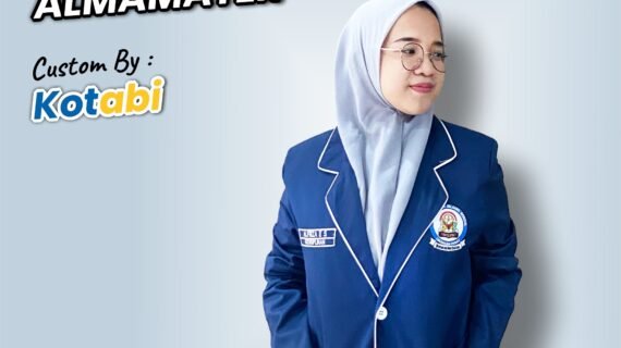 jas almamater warna biru dongker