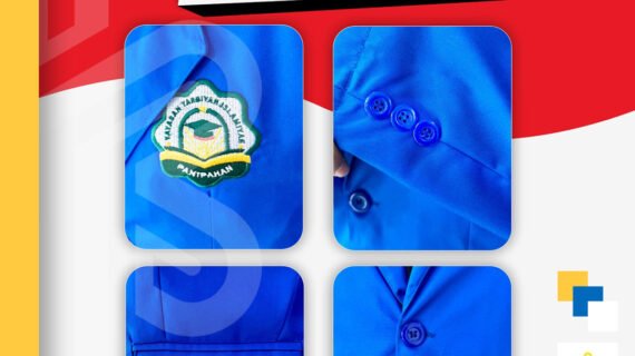 Bikin jas almamater binjai